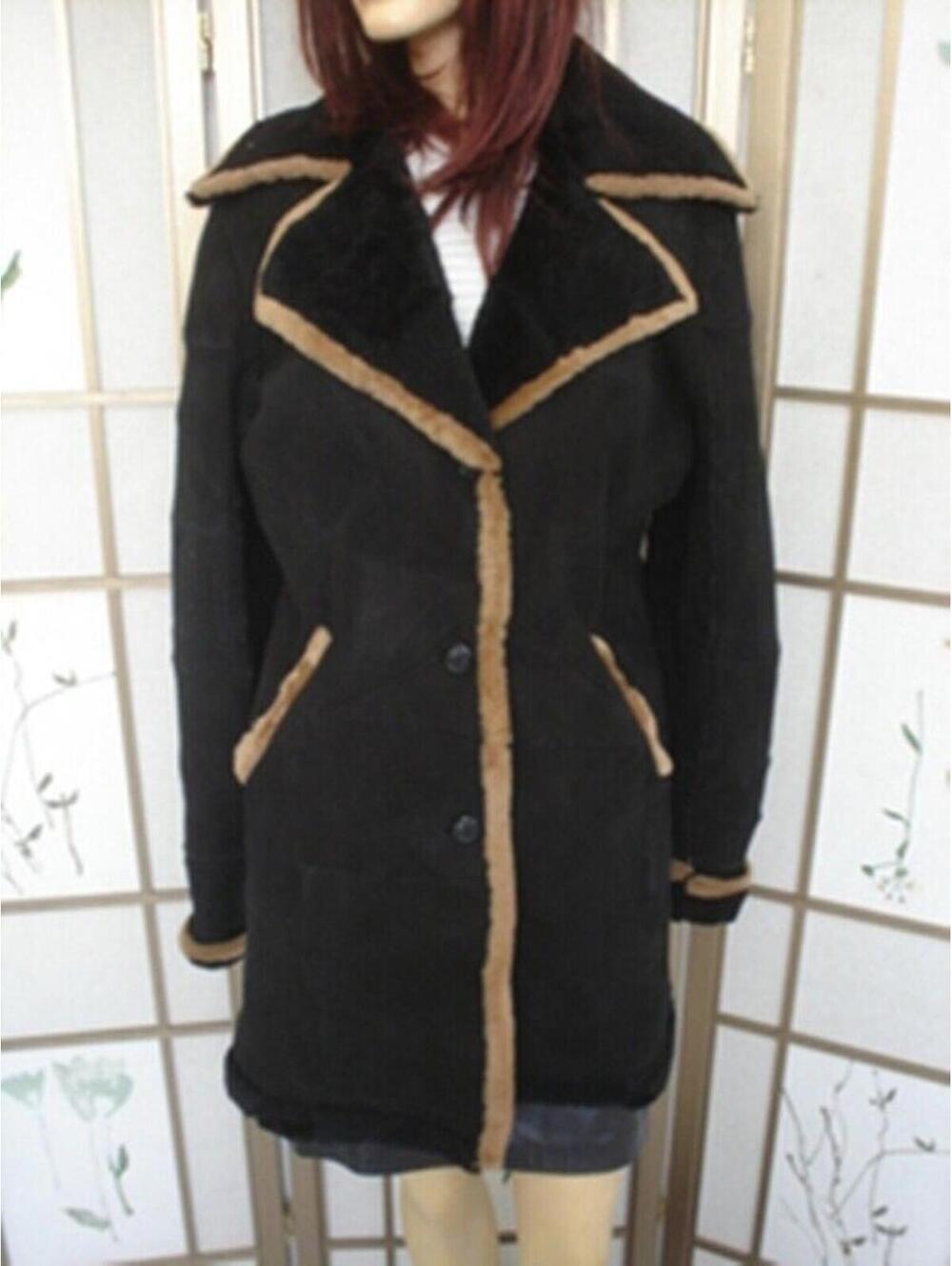 ~$BRAND NEW SHEARLING SHEEPSKIN LAMB FUR COAT WOMEN WOMAN SIZE 4-6 PETITE